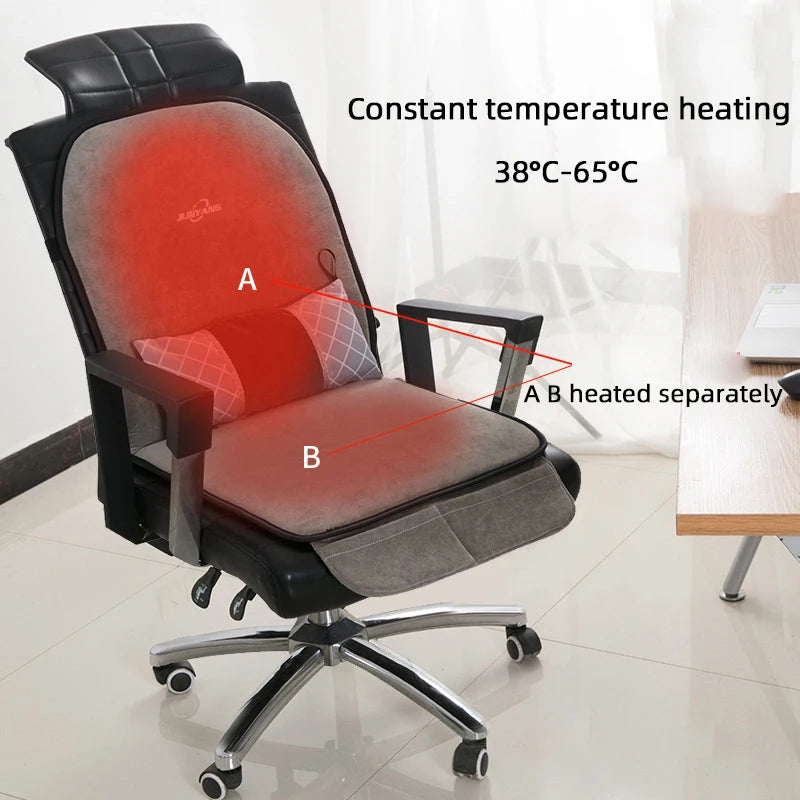 Electric Heating Mat Heated Chair Cushion and Back Cushion Electric Blanket Winter Warm Pad For Office Home 220V