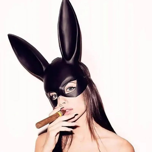 1pcs Black White Rabbit Mask Halloween Party Decoration Party Long Ears Rabbit Bunny Mask Costume Cosplay ﻿