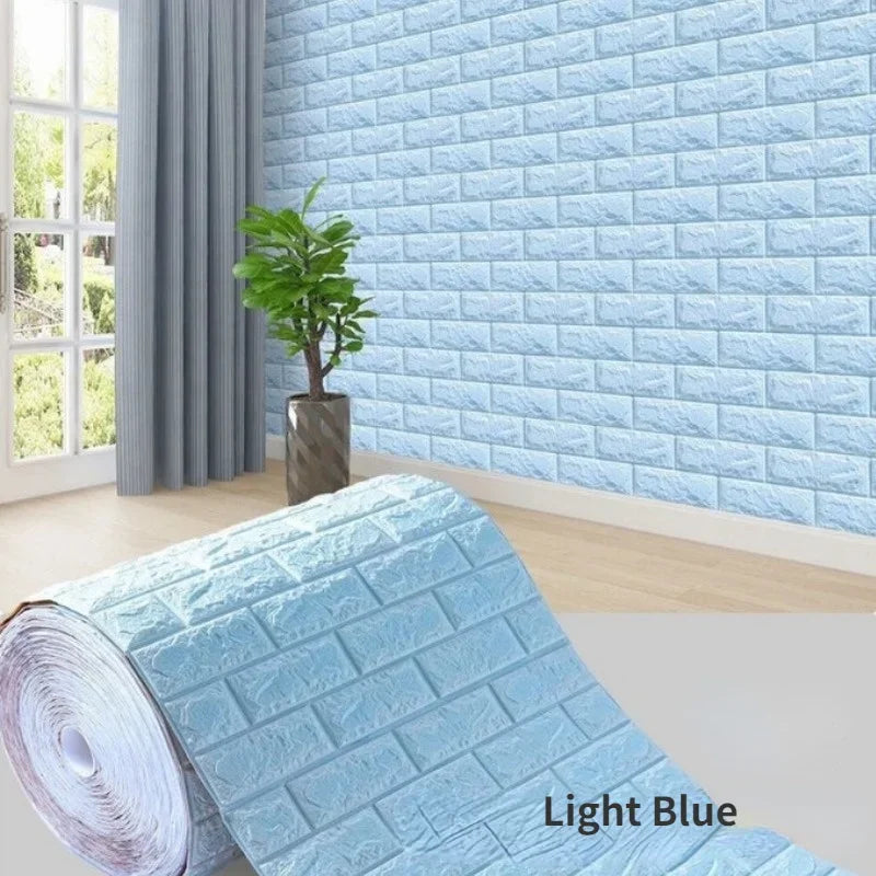 1/3/5/10 M 3D Self-adhesive Wallpaper Stickers 3M Brick Wall Stickers Home Decor Wallpaper for Walls DIY Bedroom Papel De Parede