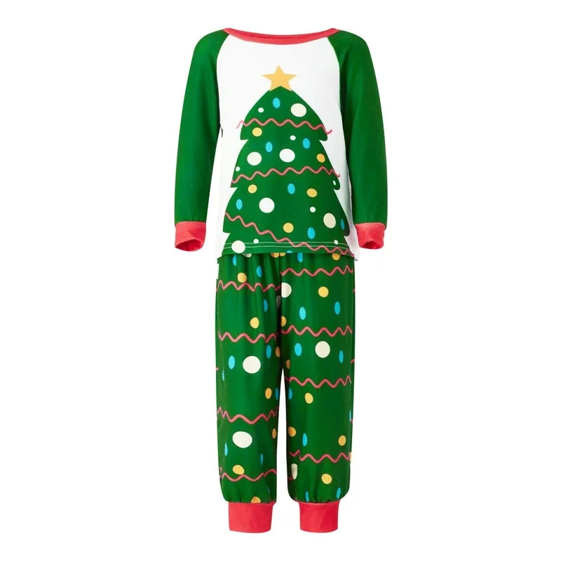 hirigin Christmas Family Matching Pajama Sets Cute Christmas Tree Elk Sleepwear Holiday PJS Sleepwear for Couples Kids Baby