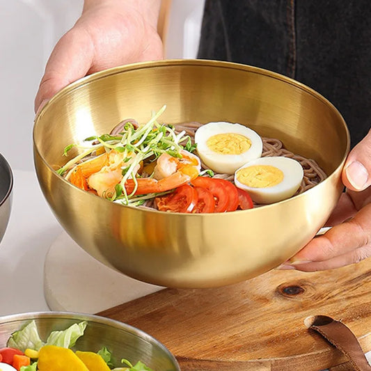 Stainless Steel Salad Basin Mixing Bowl Household and Scale Cooking Kitchen Knead Dough Cooking Baking Cream Style Tableware