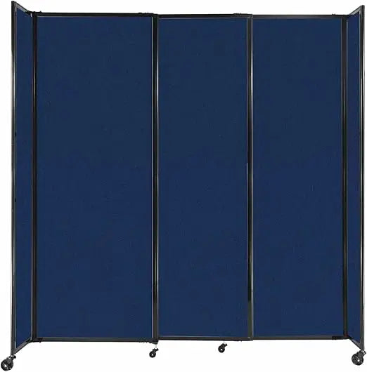 Sliding Portable Wall Partition,Temporary Room Separator | 7'2'' Wide X 7'6'' Tall  Fabric Panels,Freestanding Office Dividers