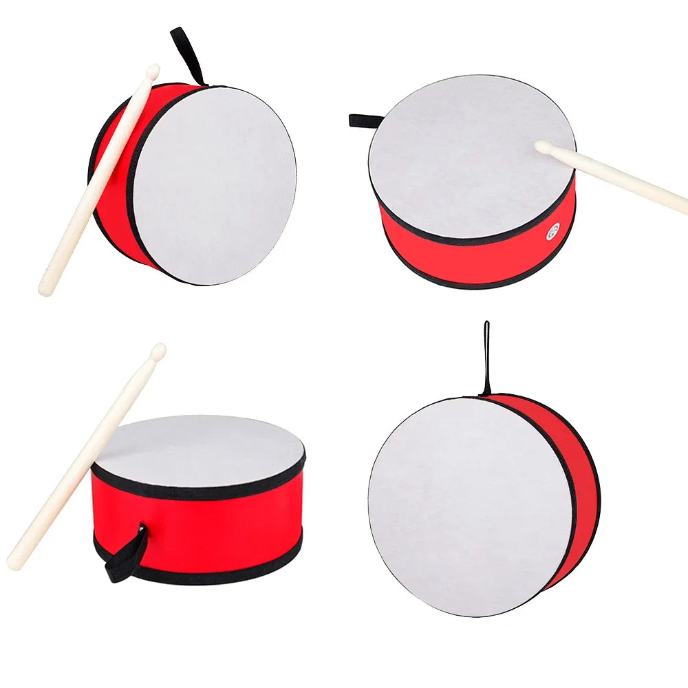 SLADE Tambourine Indian Style Traditional Handheld Drum Double-side Percussion Instrument Portable Children Education Music Toys