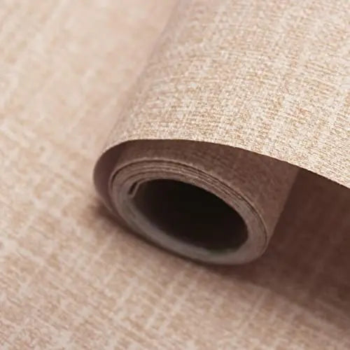 Grasscloth Peel and Stick Wallpaper Linen Self Adhesive Wallpaper Waterproof Removable Contact Paper for Cabinets Countertops