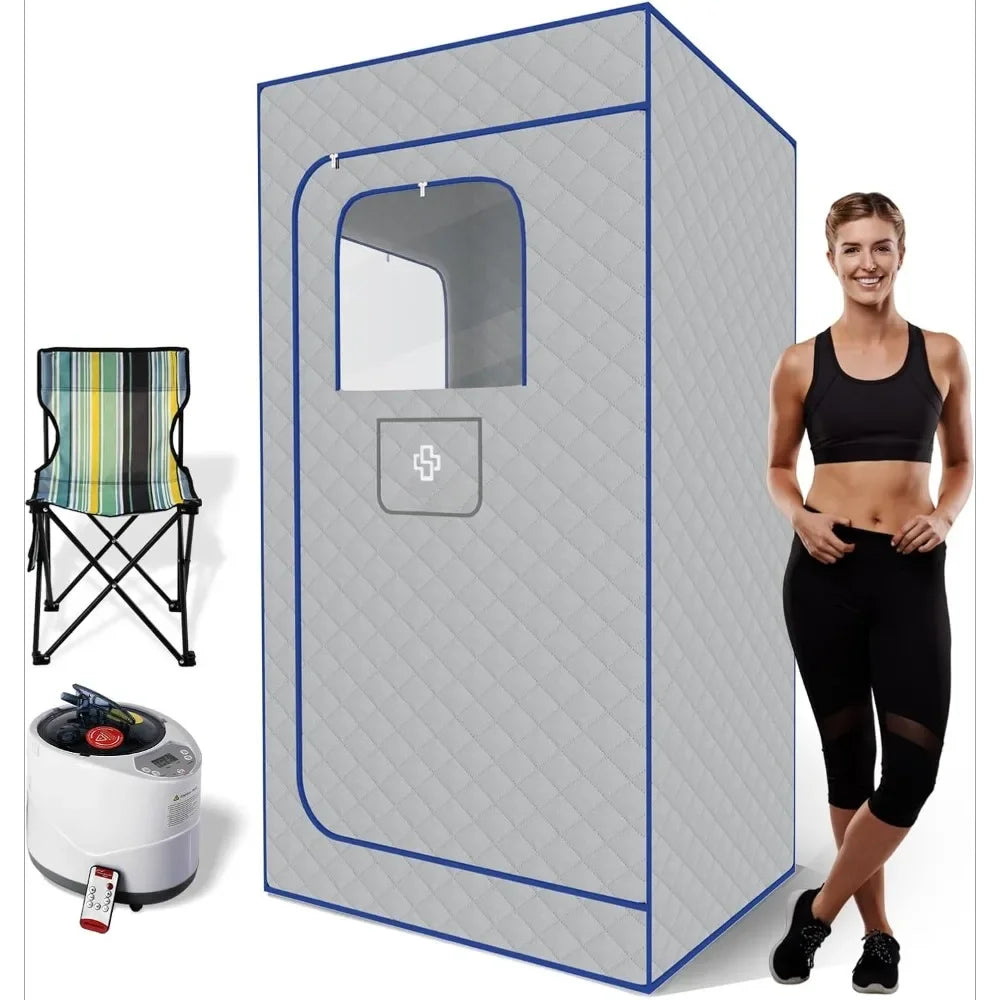 Portable Sauna for Home - Steam Room with Fast Heating, 9 Temperature Settings,Waterproof Personal Sauna Box with Remote Control