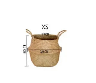 Seaweed Wicker Basket Rattan Hanging Flowerpot  Dirty Clothes    Storage    WF1015