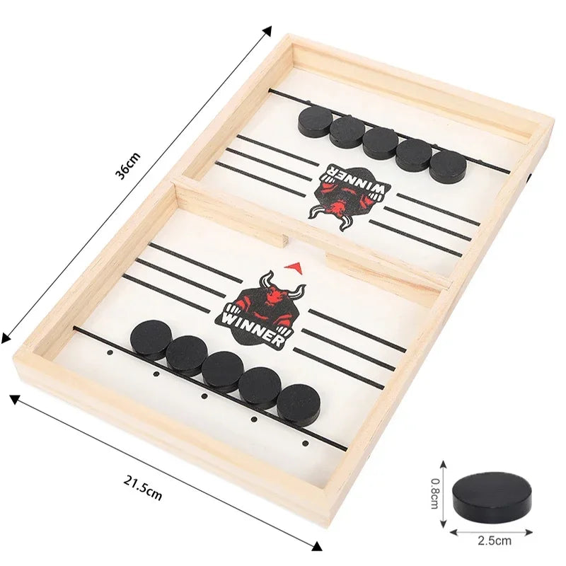 Table Hockey Paced Sling Puck Board Game Fast Sling Puck Winner Party Game Adult Child Family Desktop Battle Board