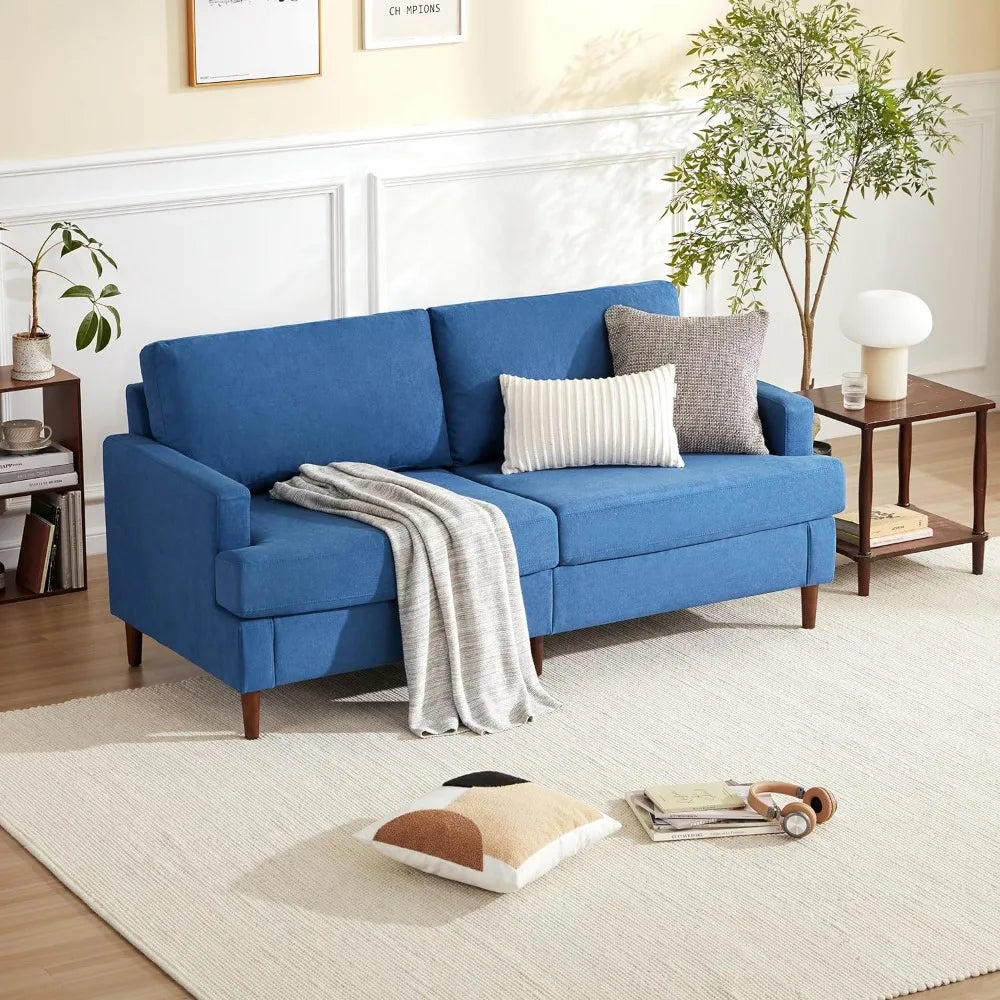 Sectionals Couch Living Room Sofa Blue 2 Seater Love Seat Couches for Living Room Solid Wood Frame Sofy Do Salon Sofas Furniture