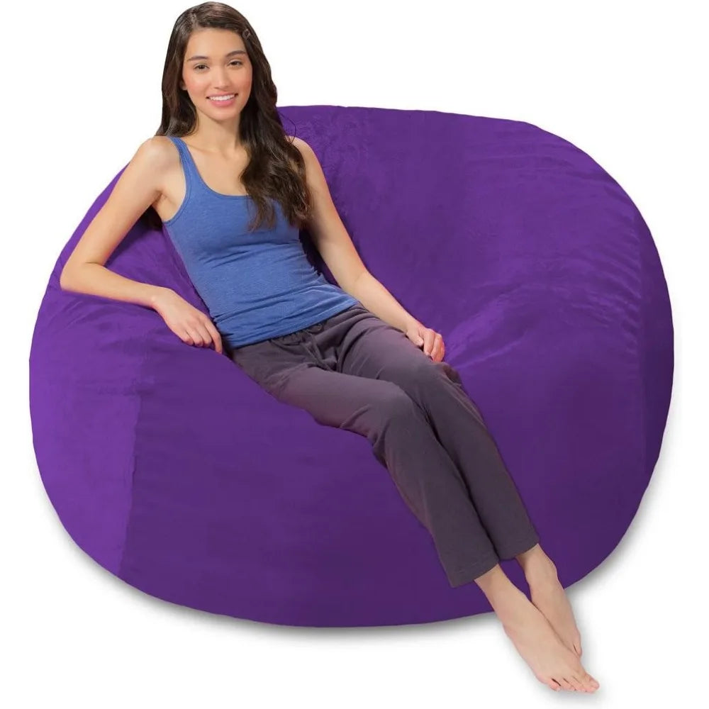 Memory Foam Bean Bag Chair, Purple FurryProduct72"D x 72"W x 34"HWatching Movies, Playing Video Games, Relaxing