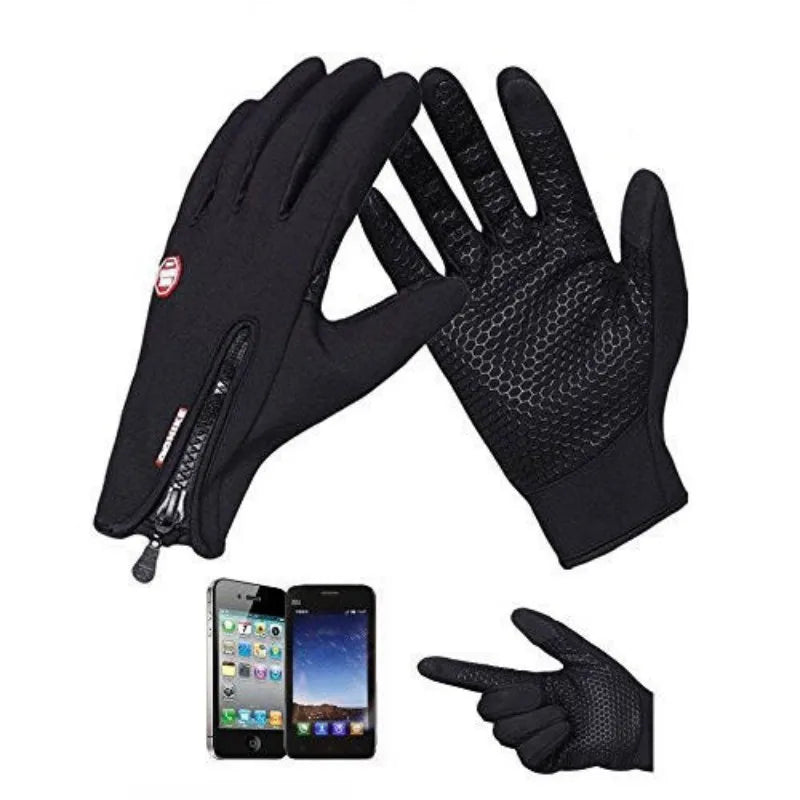 Screen Motorbike Racing Riding Gloves Winter Motorcycle Gloves Winter Thermal Fleece Lined Waterproof Heated Guantes