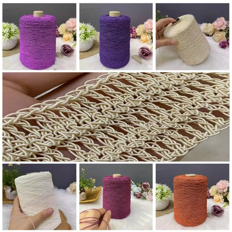 1mm Linen Thread Ice Silk Core Yarn Hand-crochet Special Thread DIY Hand Hook Craft Bag/cushion/hat Jewelry Sewing Material