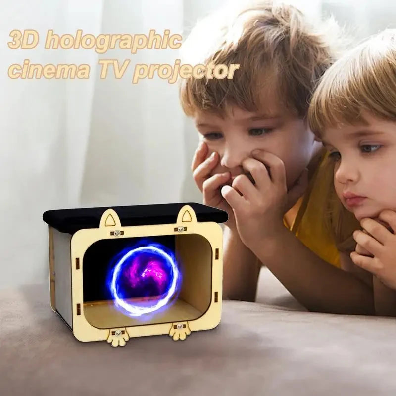 DIY 3D Holographic Theater Mobile Phone Projector Scientific Experiment Materials Children's Educational Technology Toys Gifts