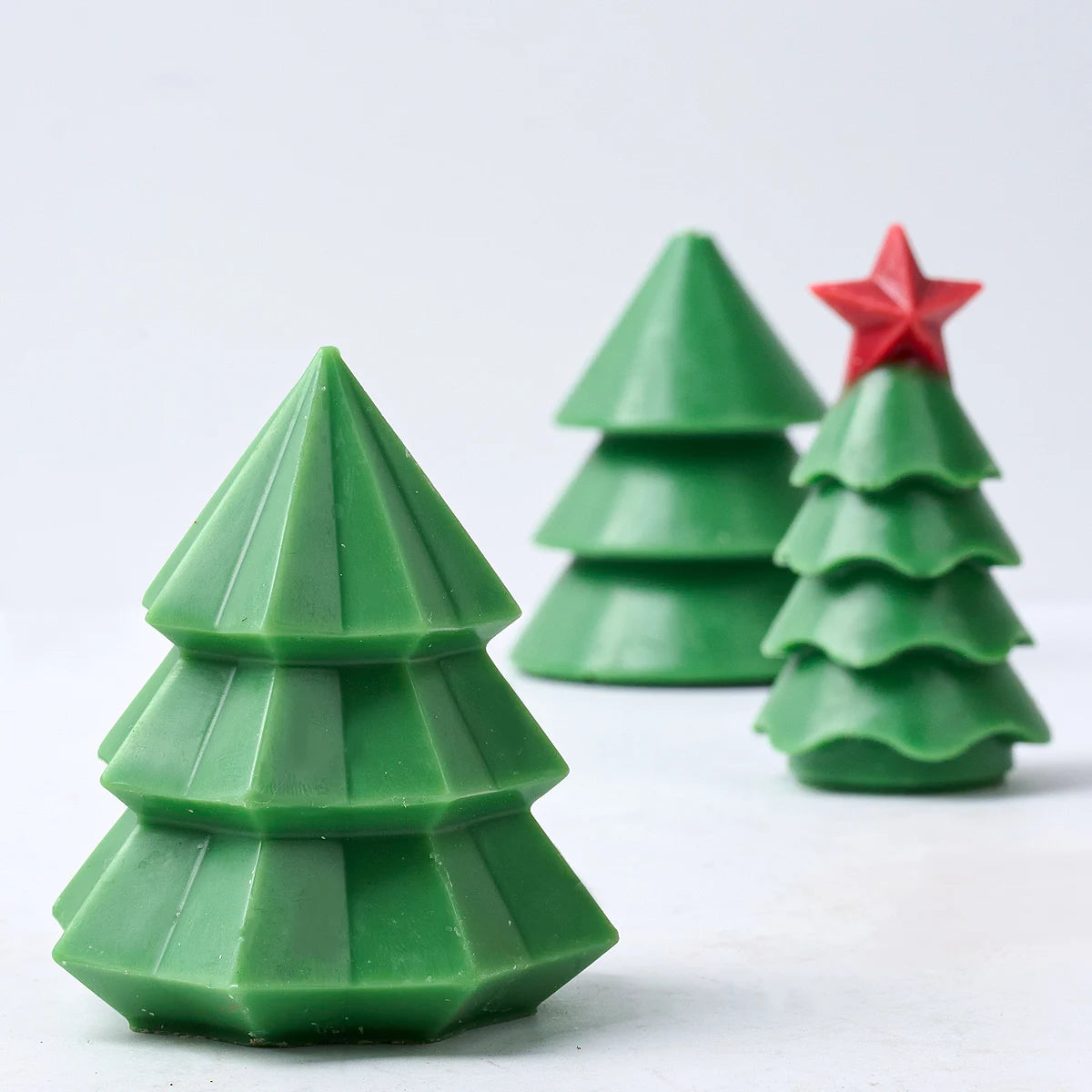 3D Christmas Tree Candle Silicone Mold DIY Snowman Candles Making Kit Handmade Soap Plaster Resin Baking Tools Holiday Gifts