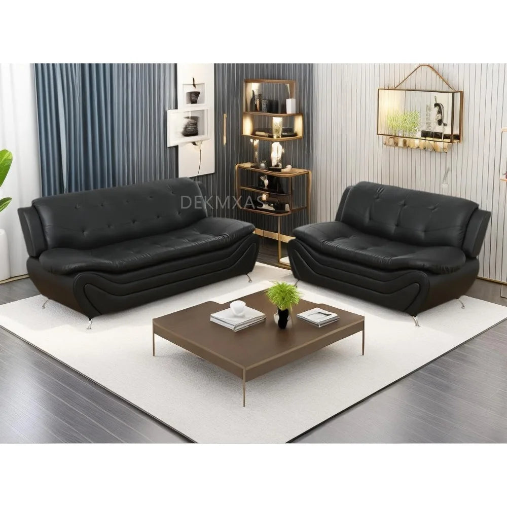 Living Room Leather Couches, Sofa for Bedroom, Apartment, Living Room Furniture Sets, Sofa+Loveseat, Living Room Couch Set