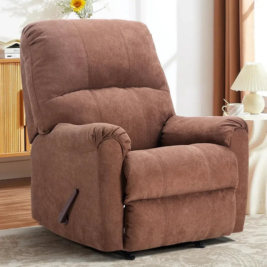 Rocker Recliner Chair for Adults,Manual Recliner Chair with Overstuffed Backrest and Armrests,for Living Room,Living Room Chairs