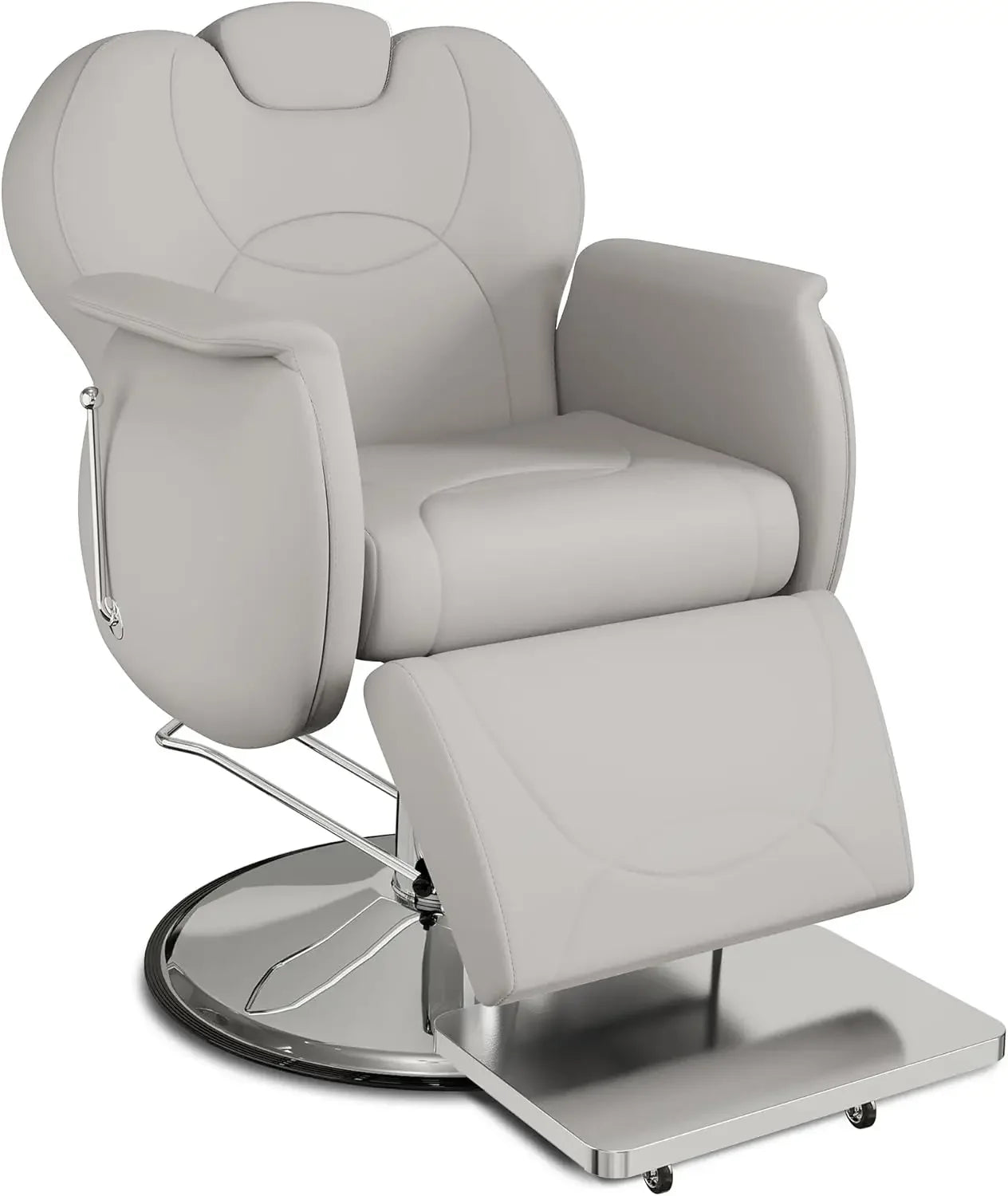 Barber Chair, Reclining for Hair Stylist, All-Purpose Hair Chair with Heavy-Duty Steel Frame, Shampoo Tattoo Chair