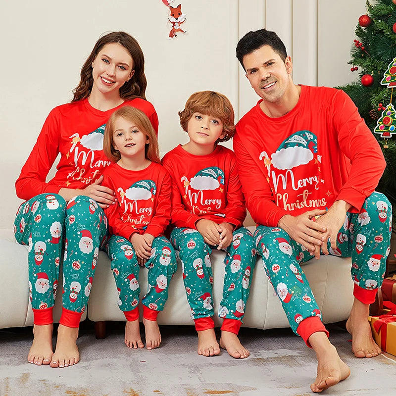 2025 Christmas Matching Family Pajamas Outfits Adult Kids Father Mother Clothes Xmas Sleepwear Baby Boy Girl Pyjamas Family Look