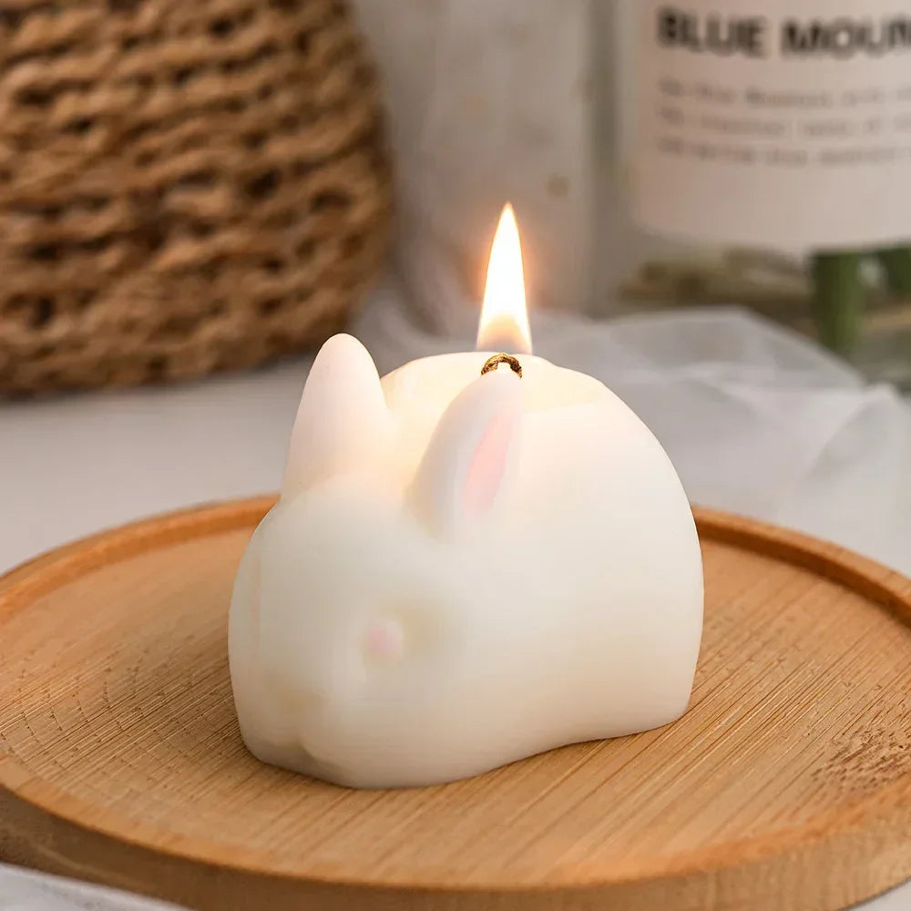 Kawaii Rabbit Candle Room Decor Candlelight Dinner Scented Aromatic Candles Home Decorative Candles Wax Birthday Candles Gift