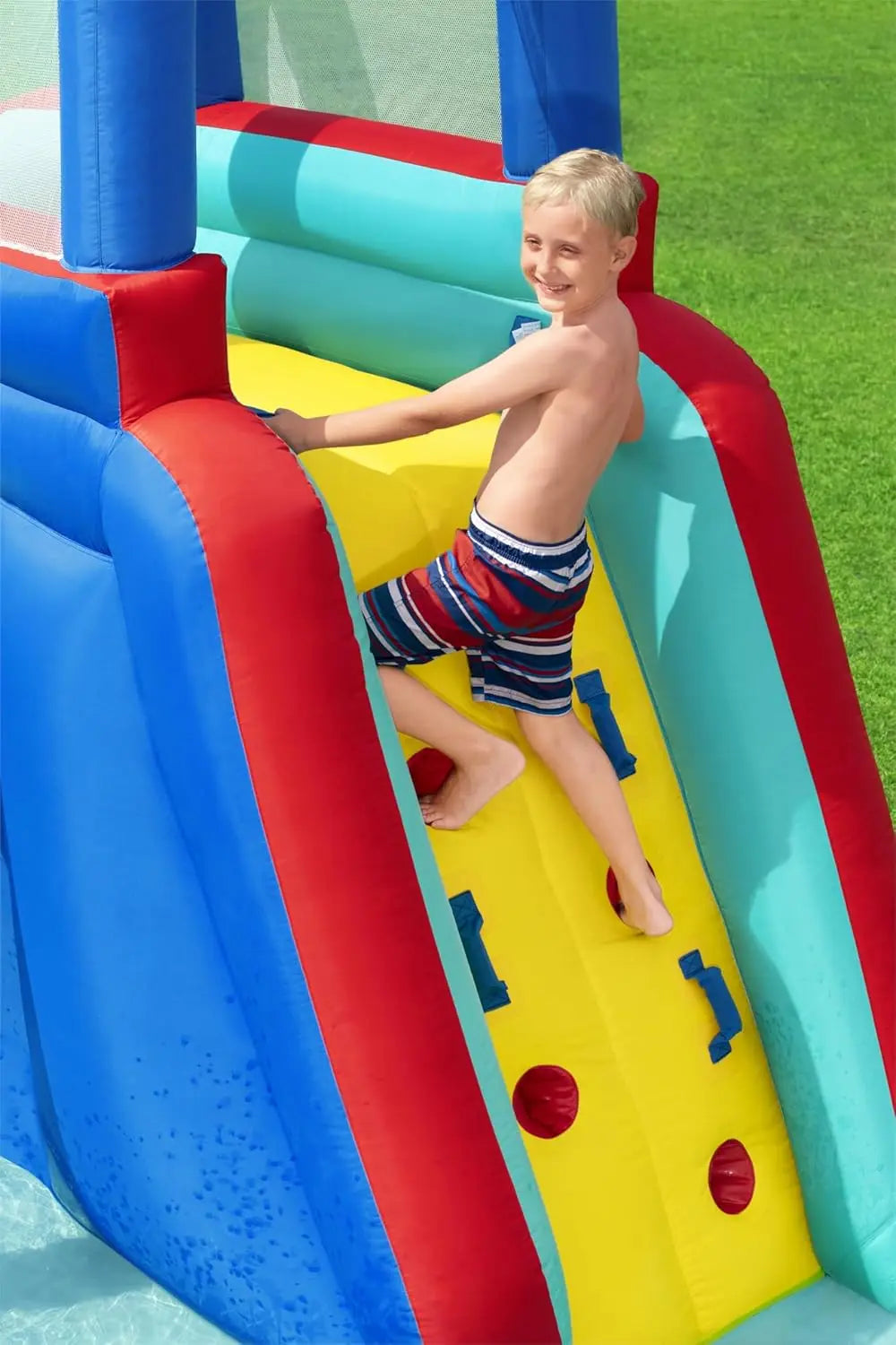 Waves Mega Water Park | Inflatable Slide and Pool Fits Up to 6 Children