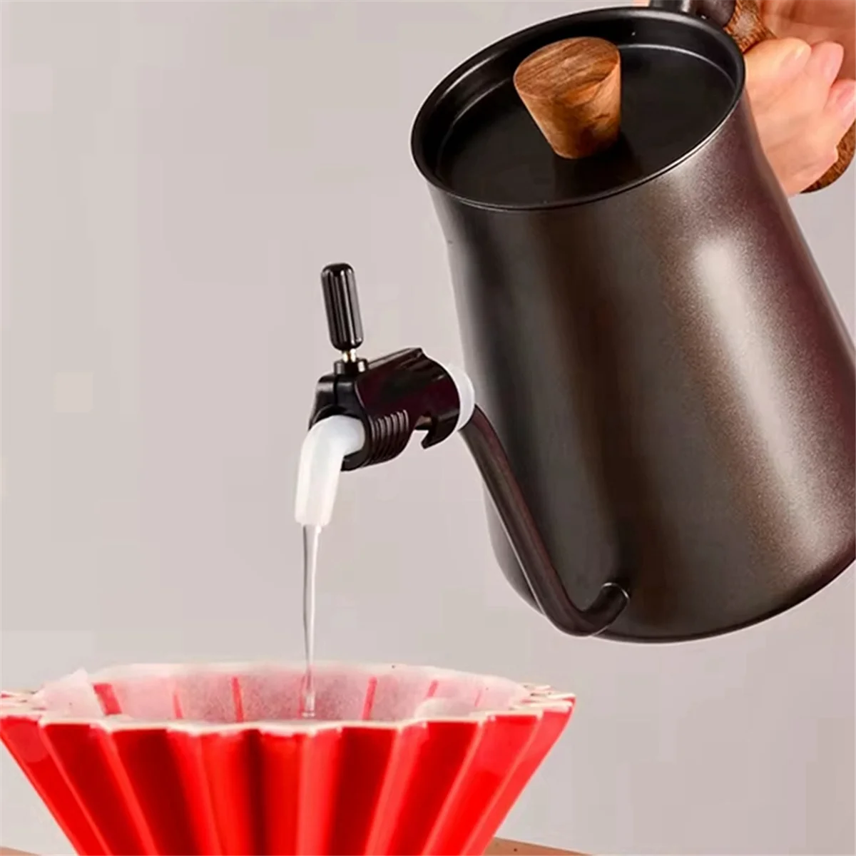 Hand Brewed Coffee Pot Spout Coffee Flow Regulator Silicone Narrow Mouth Coffee Pot Flow Regulator White