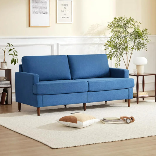 Sectionals Couch Living Room Sofa Blue 2 Seater Love Seat Couches for Living Room Solid Wood Frame Sofy Do Salon Sofas Furniture