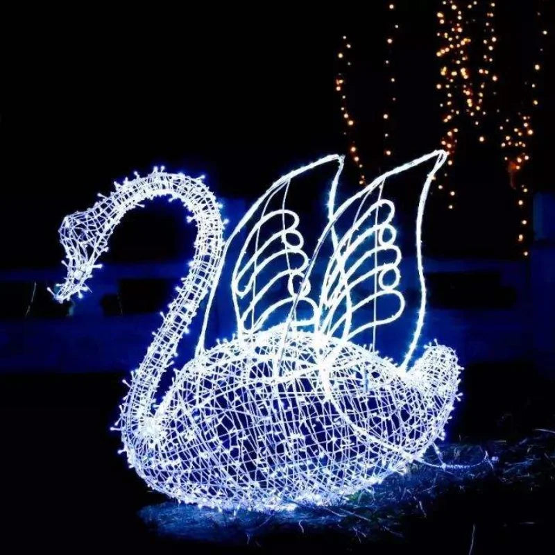 Outdoor Giant LED Christmas Star Motif Lights /  Lighting Snowflake   Santa Claus  For Sale