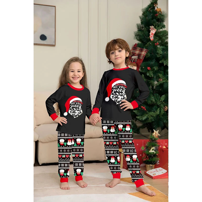 Christmas Pajamas Outfits Family Matching 2025 New Year Mother Daughter Father Son 2PCS Pyjamas  Adult Kids Xmas Baby Clothing