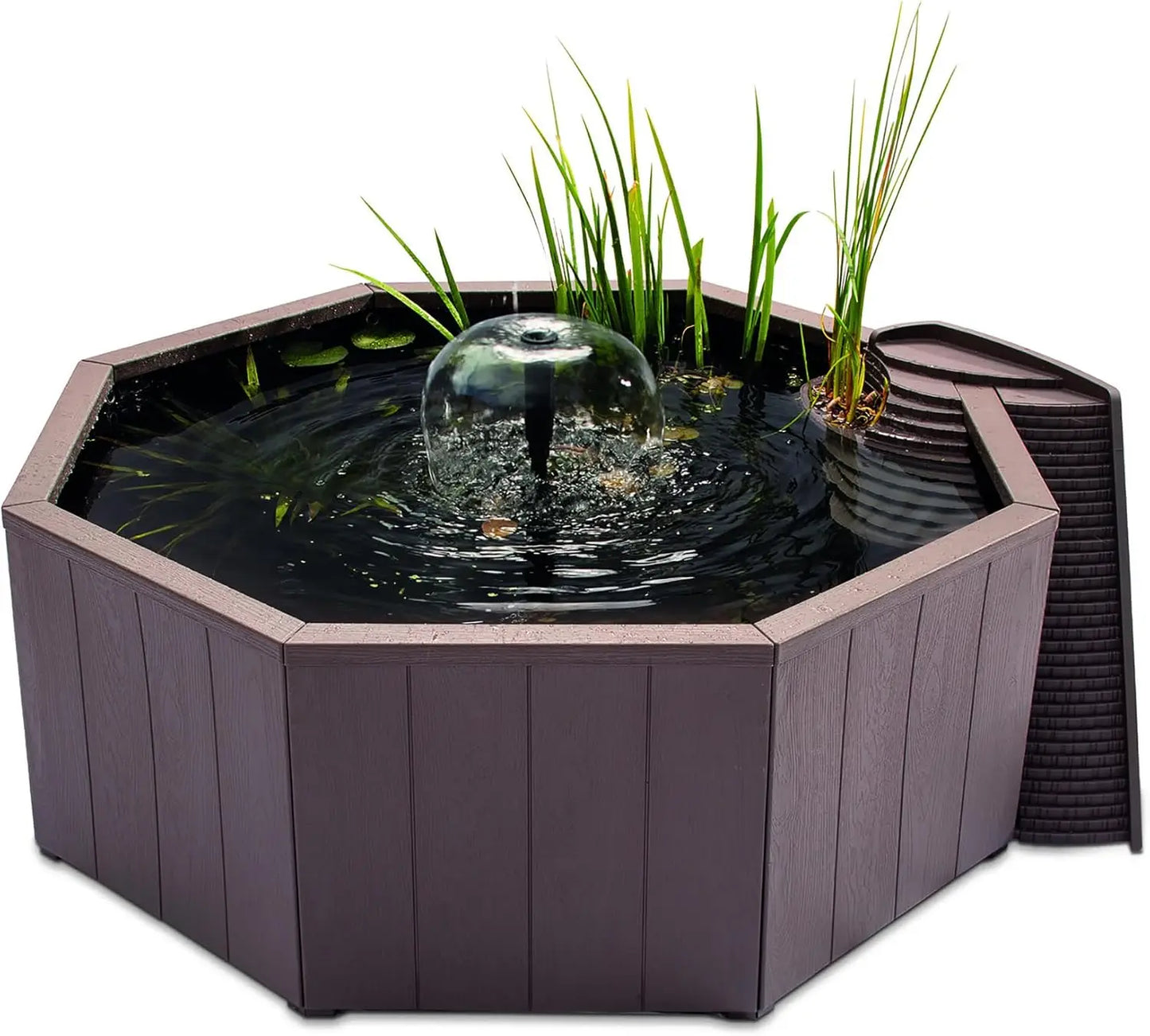 Nature Pool, Complete Water Feature Kit, Attract Birds and Wildlife to Your Yard, Includes Pond Structure, Liner, Fountain