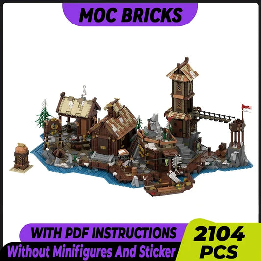 Medieval Model Moc Building Bricks Viking Village Extension Technology Modular Blocks Gifts Christmas Toys DIY Sets Assembly