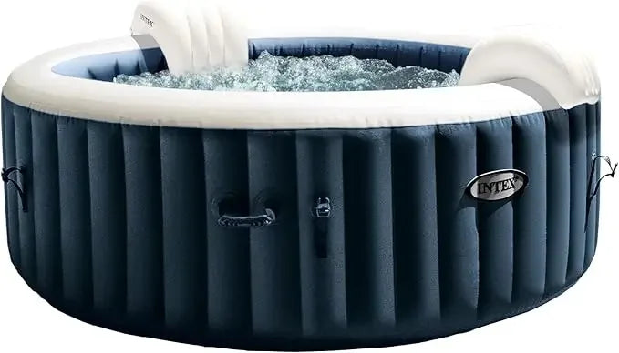 Hot Water Inflatable Bathtub, Includes Energy Efficient Spa Cover - 2 Comfort Headrests - 6 Person Capacity, Hot Water Bathtub