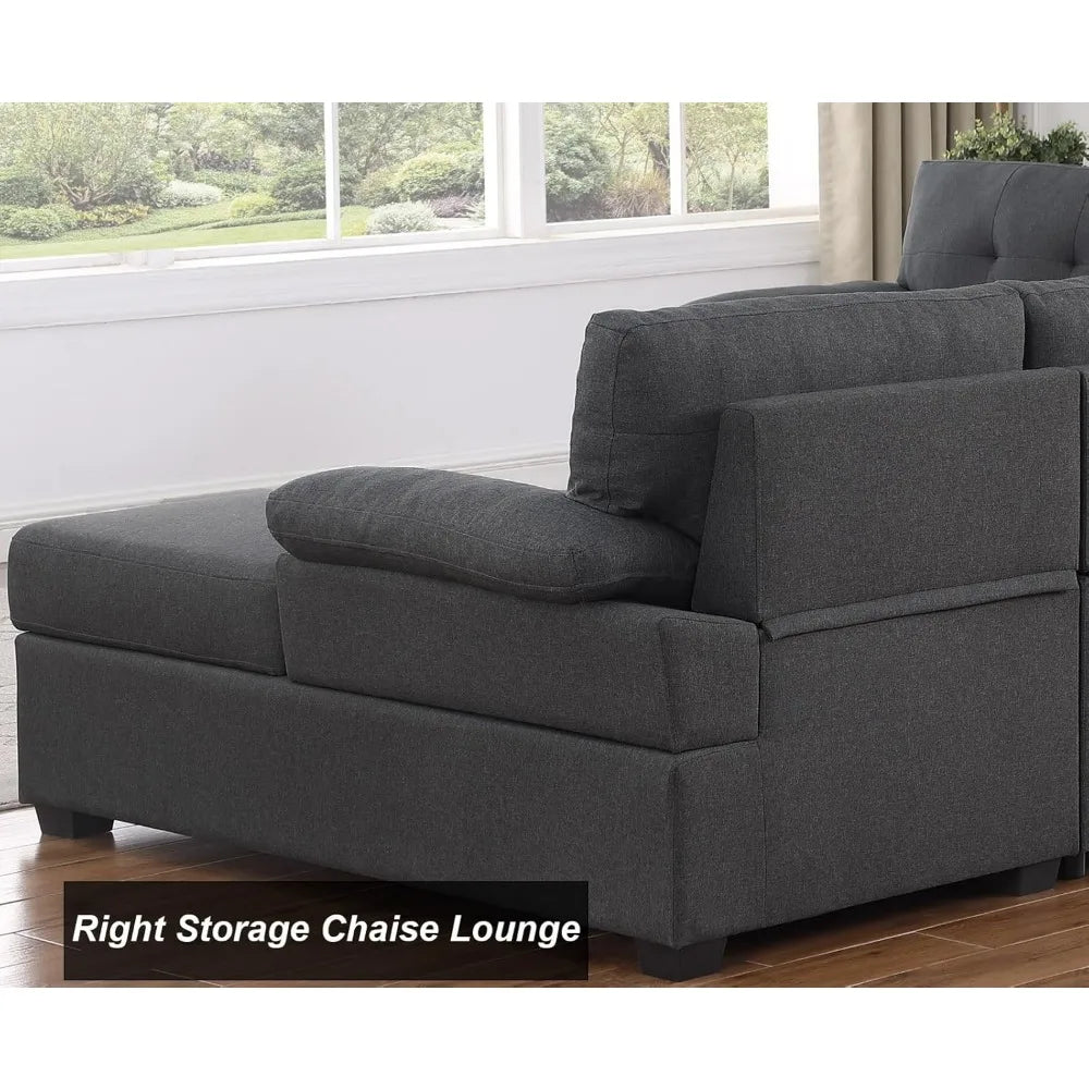 Sectional Sleeper Sofa With Pull Out Couch Bed U Shaped Sleeper Couch Bed With Storage Chaise Sofy Do Salon Dark Grey Sofas Room