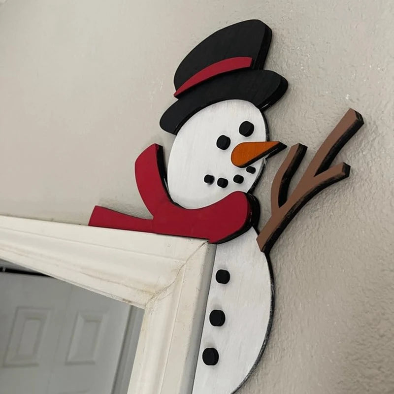 Christmas Door Top Decoration Holiday Home Decoration Fun Top Door Frame Corner Sign Decoration, Window Wall