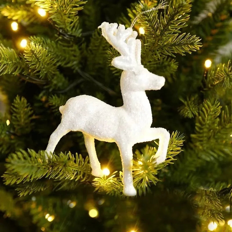 Christmas Pendant Christmas Tree Ornaments Star Elk Xmas Hanging Pendants for Home Room Party Decor 2024 New Year Gift Accessory