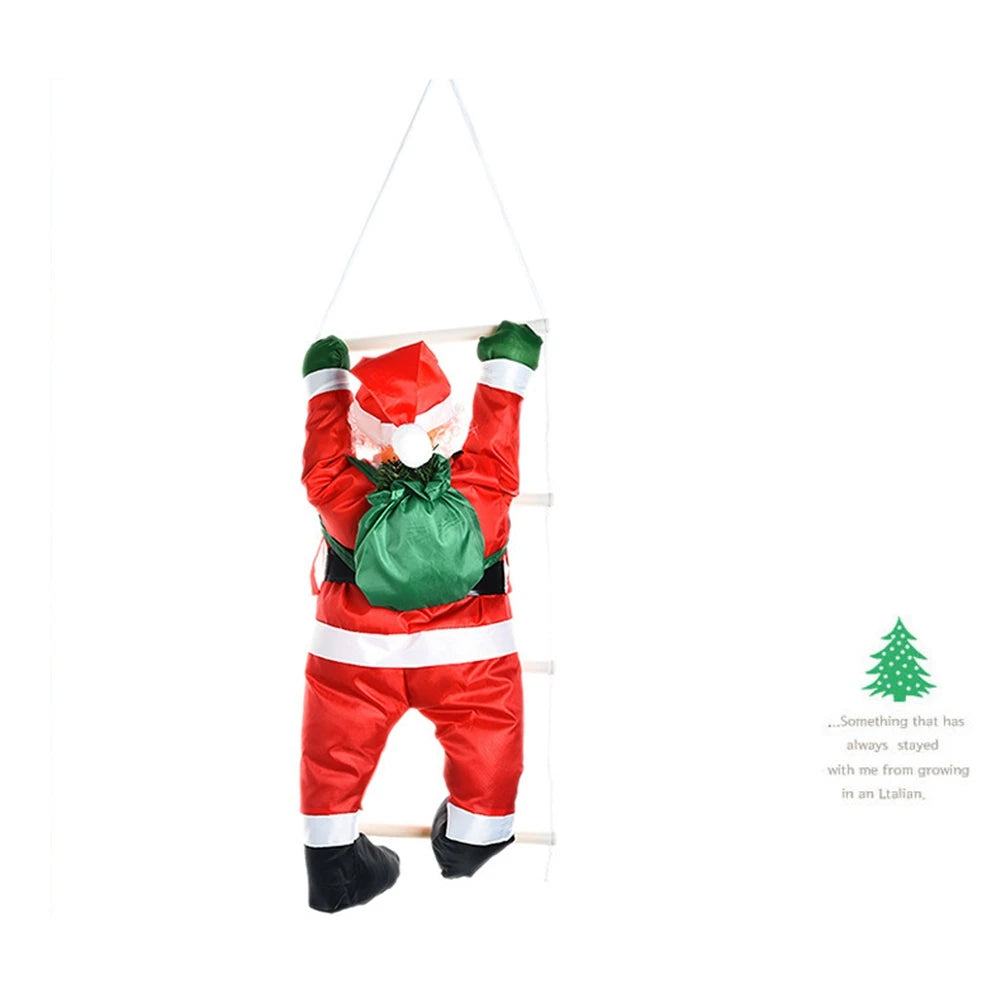 Christmas Decorations Climbing Rope Ladder Santa Claus Christmas Pendant Hanging Doll Tree Ornament Home Decor