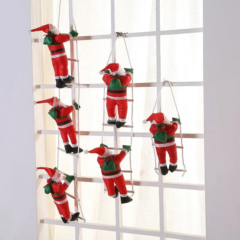 Christmas Ornaments Gifts, Climbing Ladder Santa Claus Doll Toys, Christmas Tree Hanging Pendan, Xmas Home Indoor Outdoor Decor