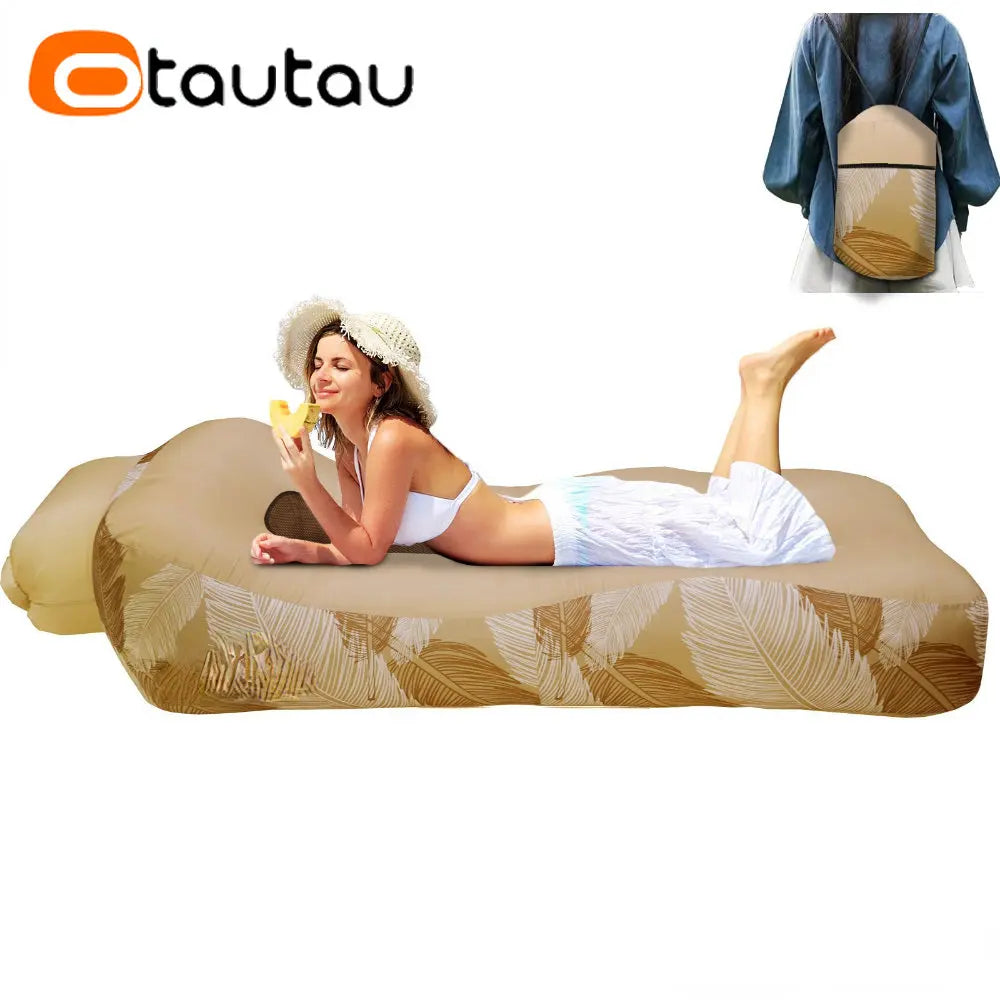 Inflatable Sofa Bed Swimming Pool Floating Raft Sac Beach Garden Outdoor Portable Folding Camping Chaise Lounge Recliner Pouf