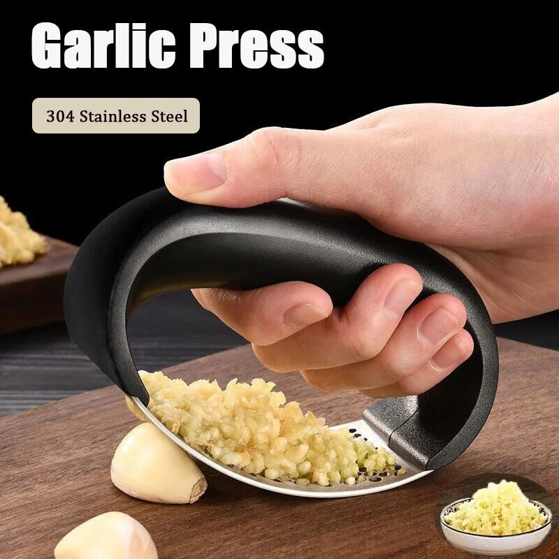 Stainless Steel Garlic Press Crusher Manual Garlic Mincer Chopping Garlic Tool Fruit Vegetable Tools Kitchen Accessories Gadget