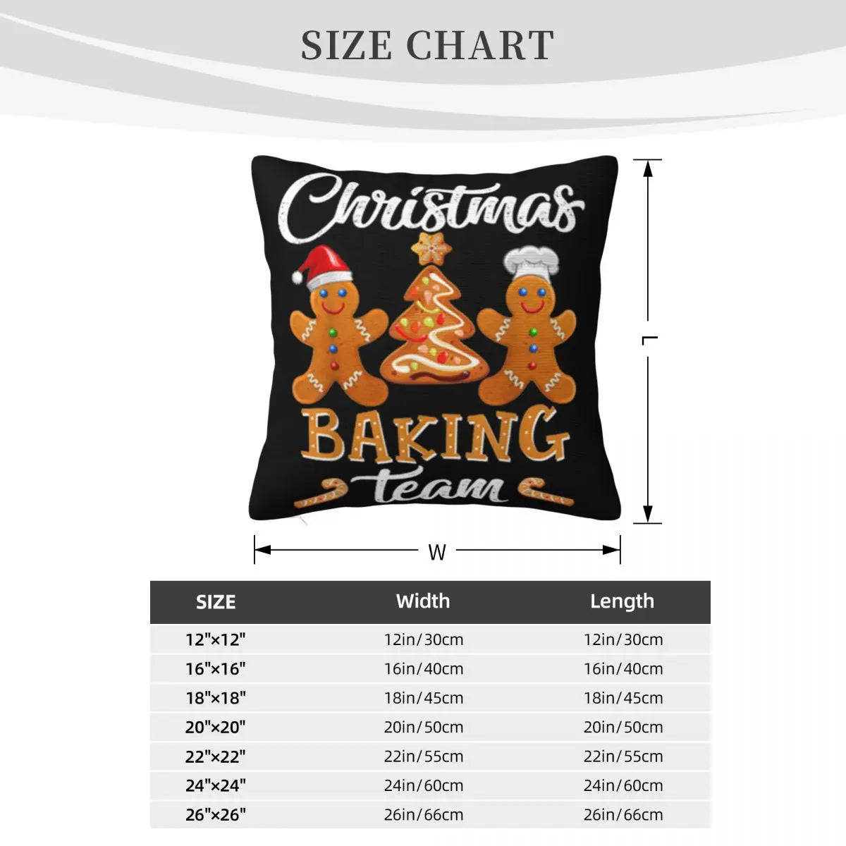 Top Christmas Baking Team Gingerbread Funny Christmas Gift Hipster Pop Rap Present Rock Pillow Case