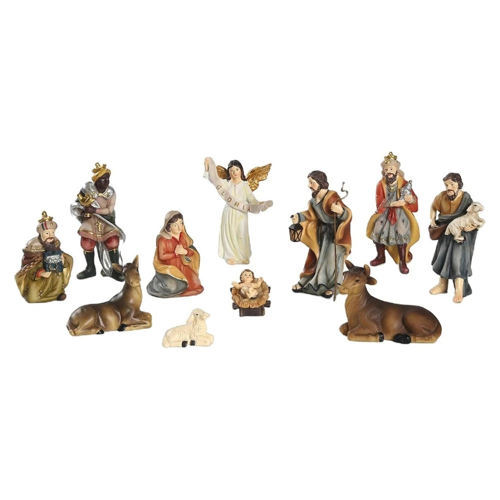 Christmas Nativity Set Holy Family Nativity Scene and Figures Figurines Nativity Manger Ornaments Birth of Jesus Home Decoration