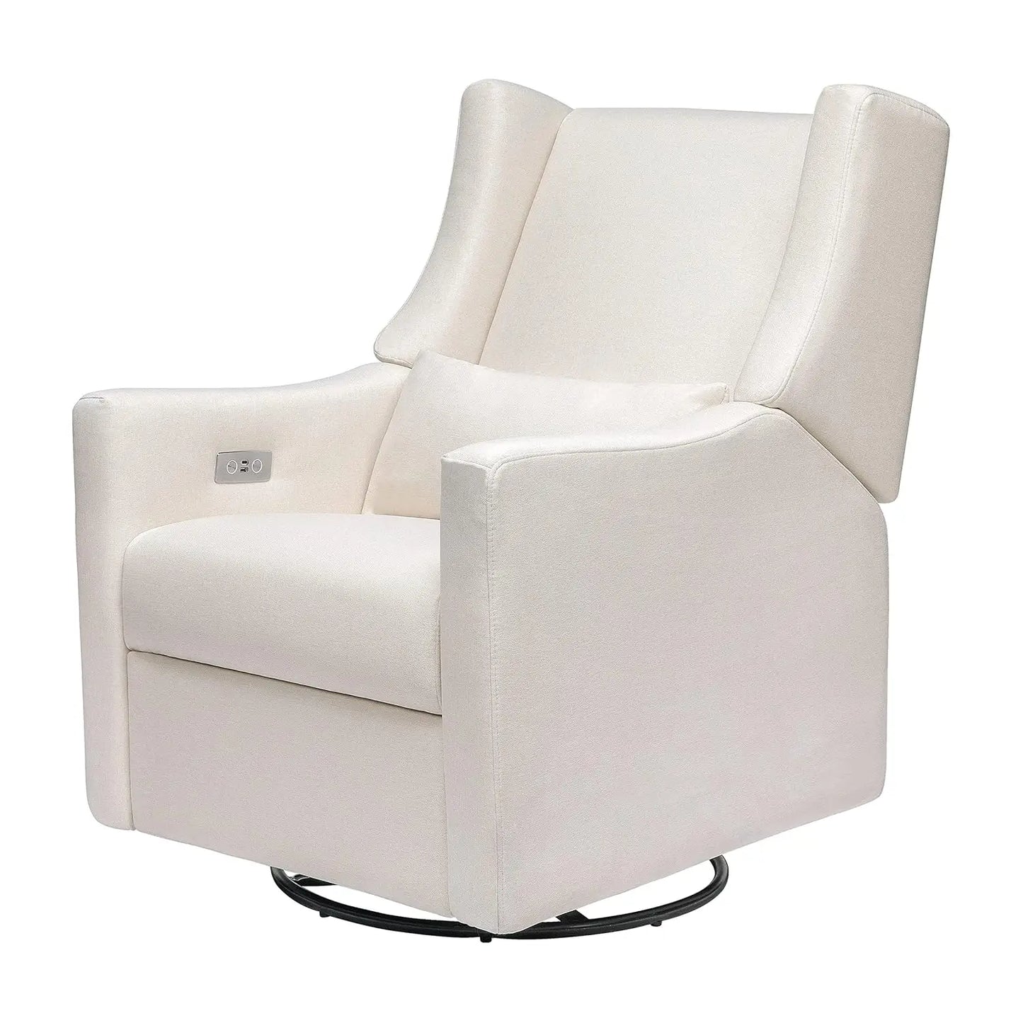 Electronic Power Recliner and Swivel Glider with USB Port in Performance Cream Eco-Weave, Water Repellent & Stain Resistant