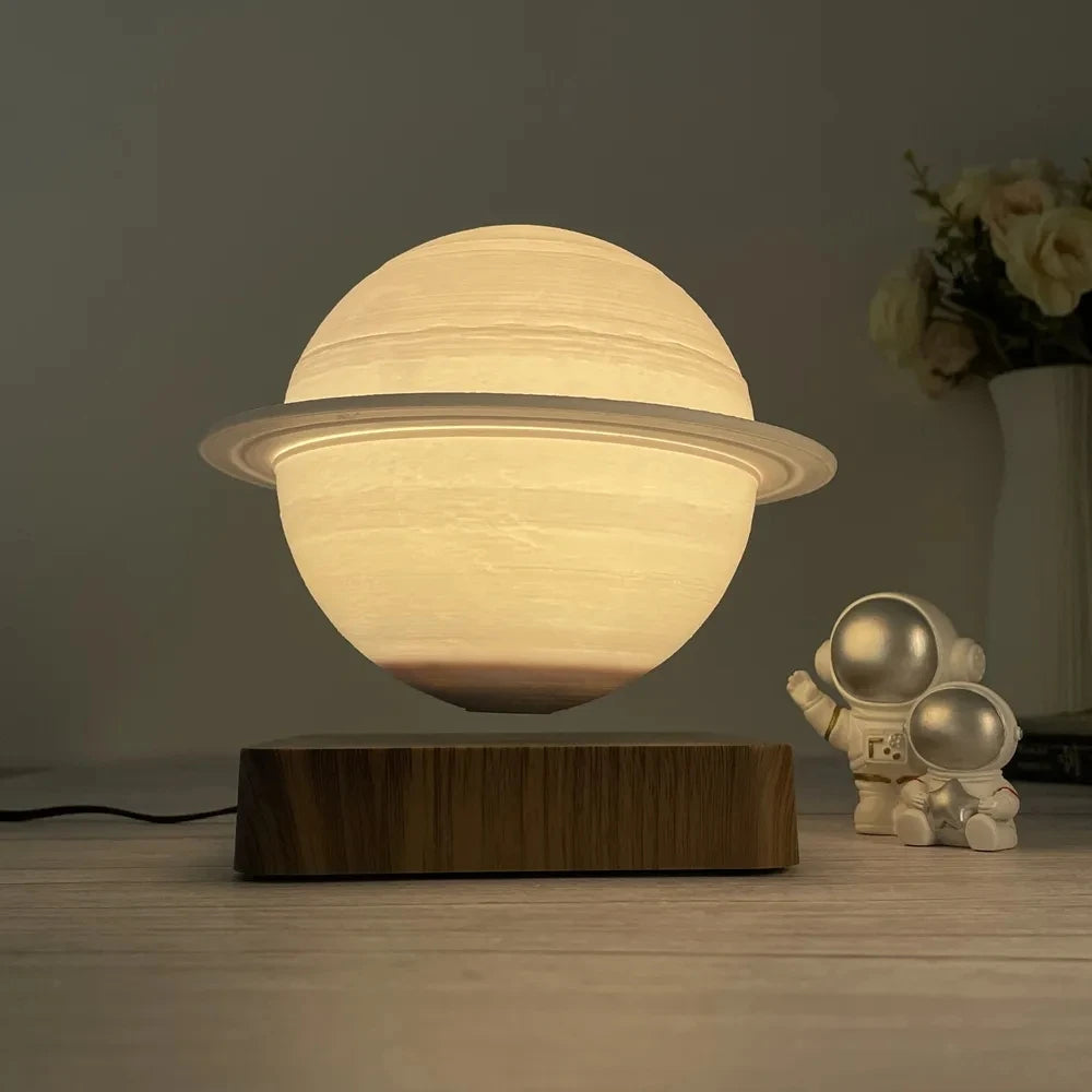 3D Magnetic Levitation Moon Lamp Night Light Creative Touch Rotating Led Luna Floating Home Decoration Holiday Christmas Gift