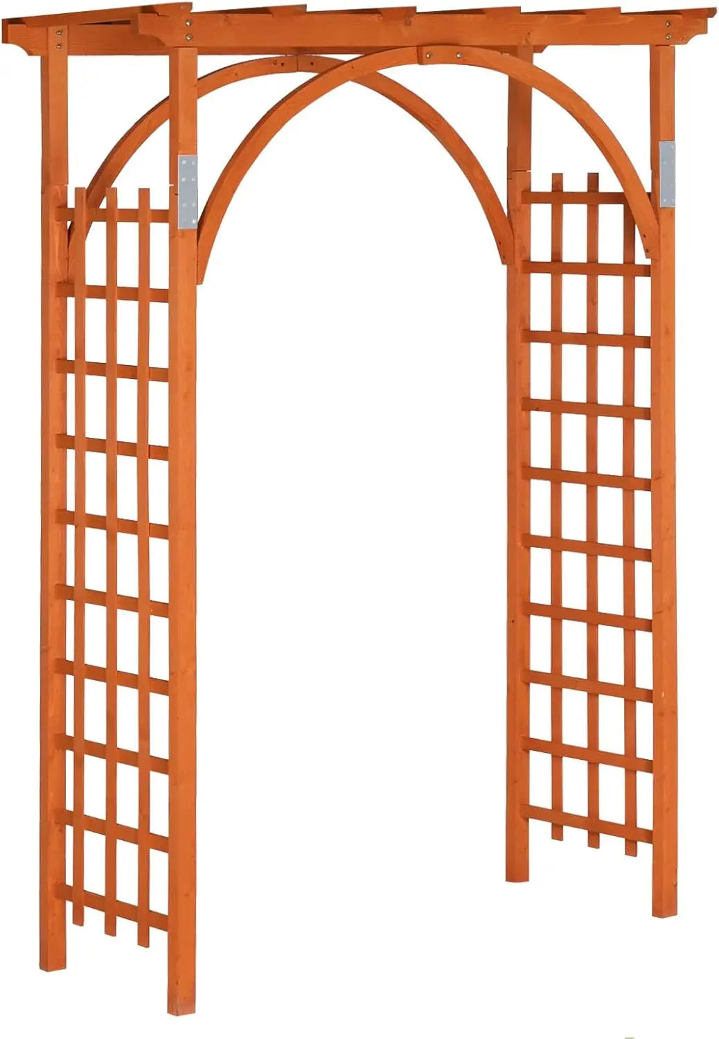 Wedding Arch for Ceremony, Wood Trellis for Plant Climbing, Christmas Decor Pergola for Garden Backyard, Lawn, 85in Wooden Arbor