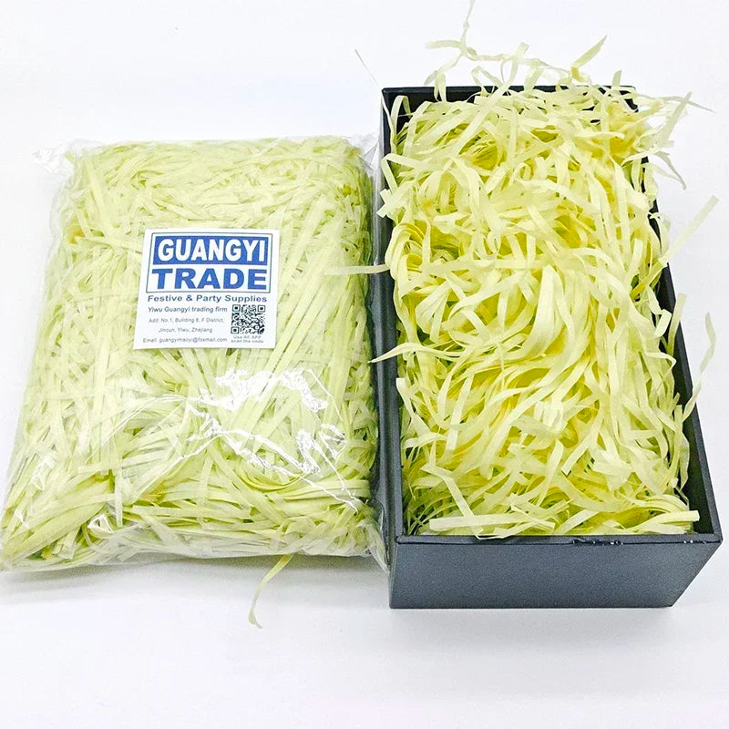 100g Box Filler for Gift Colorful Raffia Shredded Paper Filler Birthday or Wedding Party DIY Candy Material Packaging Filler