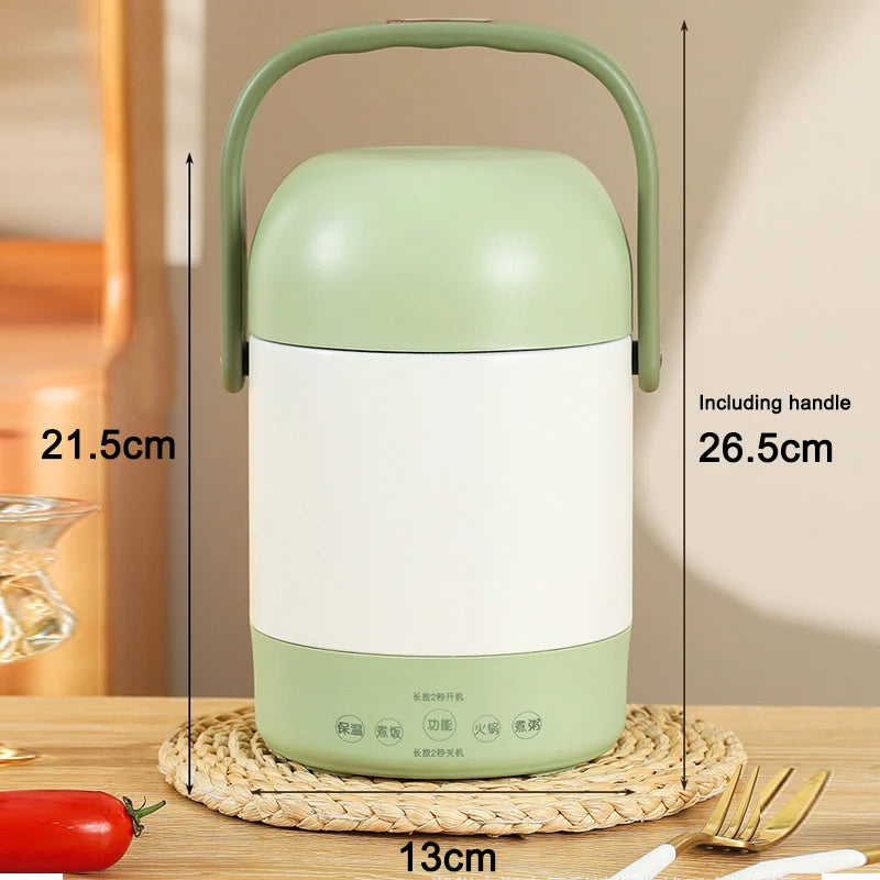 220V Thermal Insulation Electric Heating Lunch Box Warmer Stainless Steel Liner Bento Travel Soup Meal Heater Food Container