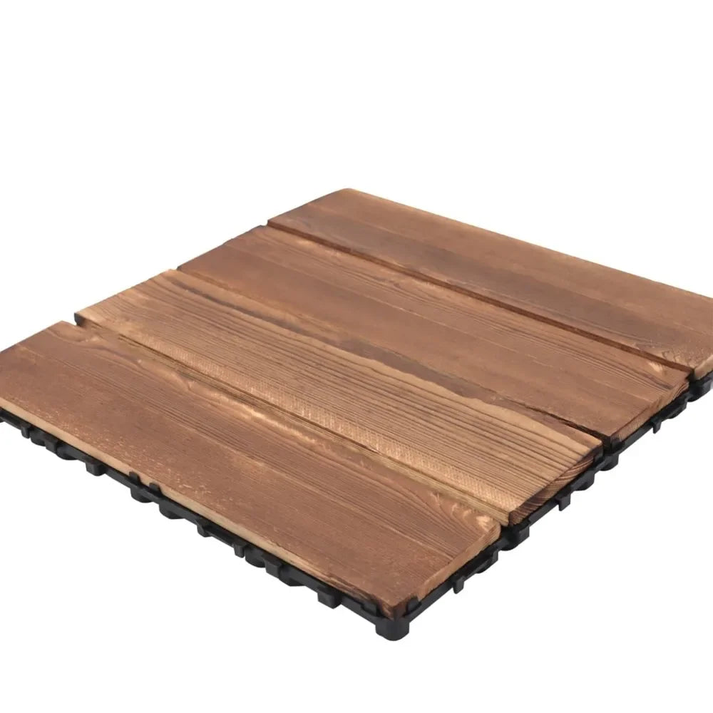 Garden floor, wood plastic composite outdoor waterproof and anti slip interlocking 12 "x 12" (12, brown, 36), garden floor