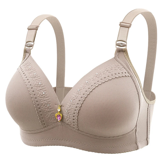 Stylish Plus Size Full Coverage Bra Underwire-Free with Molding and Lifting Effects Perfect for Everyday Wear Nursing Bras