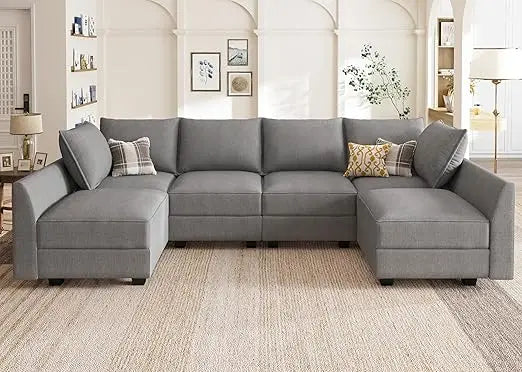 U-Shaped Modular Sectional Sofas, Sectional Couch with Storage Seats U Shape Sofa-2,Living Room Sofa