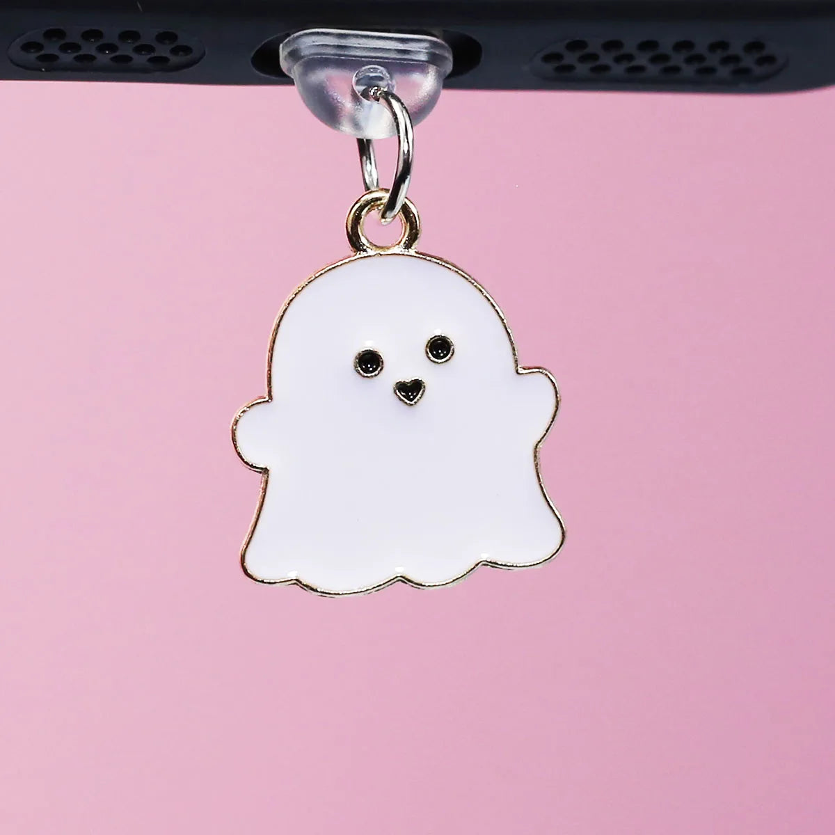 Halloween Cute Ghost Alloy Dustproof Plug, Dustproof Charging Port Cap Accessories Charming Phone Accessories Pendant