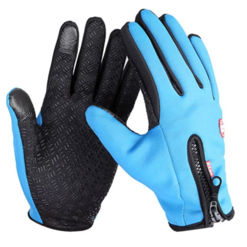 Screen Motorbike Racing Riding Gloves Winter Motorcycle Gloves Winter Thermal Fleece Lined Waterproof Heated Guantes