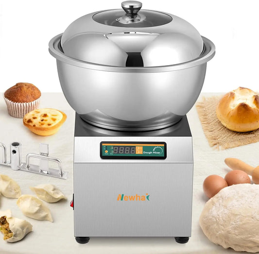 750W Commercial Dough Maker, 8KG/18LBS Dough Kneading Machine Stand Bread Mixer 110V US Dual Rotation for Pizzeria & Bakery